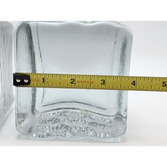 Art Glass Blenko Blocks Ice Frosted Sculpture Textured Paperweights - Picture 8 of 8